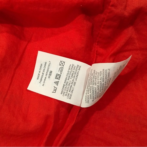 J. Crew shift dress Womens Flutter Sleeve Eyelet 100% Cotton Orange Size 6 G1269 - Picture 5 of 8